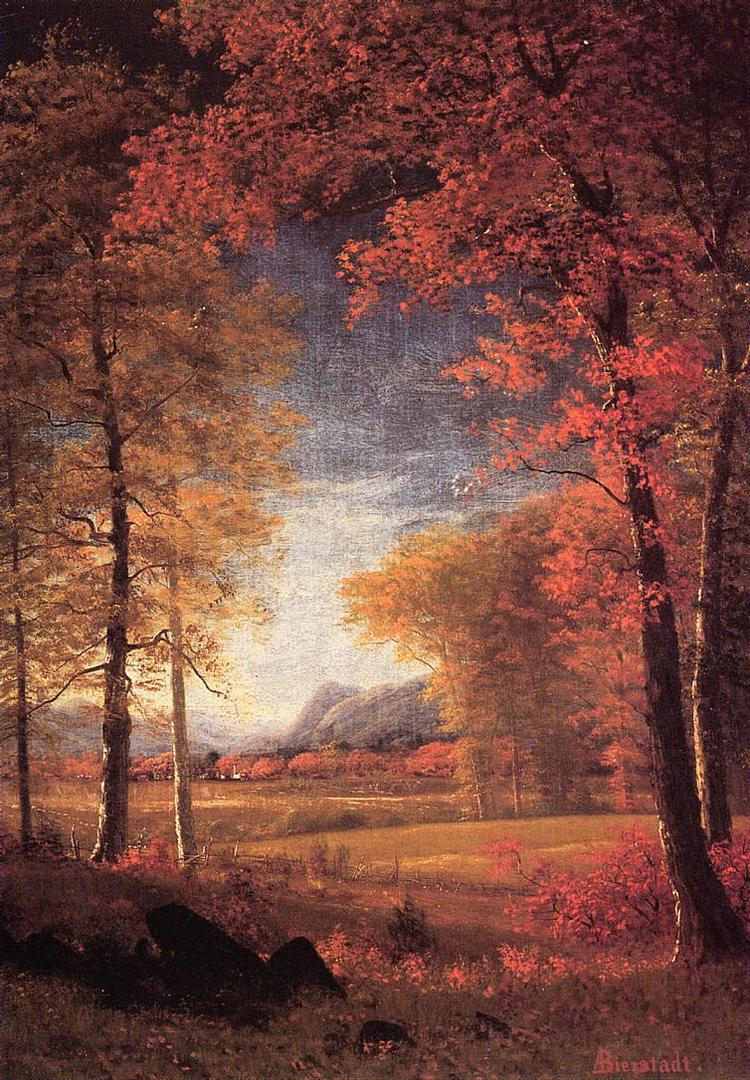 Albert Painting Autumn in America, Oneida County, New York